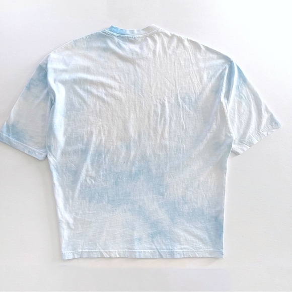 ASOS Design Oversized Cat Print T-Shirt in Washed Blue - Picture 6 of 7